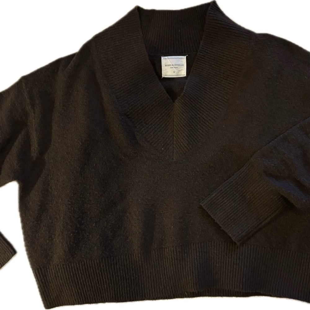 Elegant V-Neck Brown Sweater